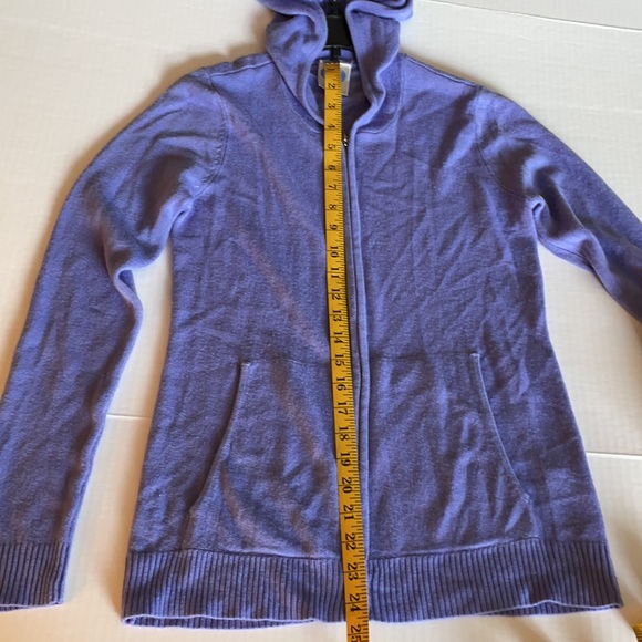 Diane Gilman 2 (DG2) women’s size XS purple hooded sweater jacket - Picture 7 of 9